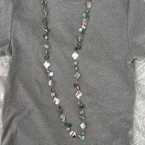 Lia Sophia Turquoise and Silver Necklace
